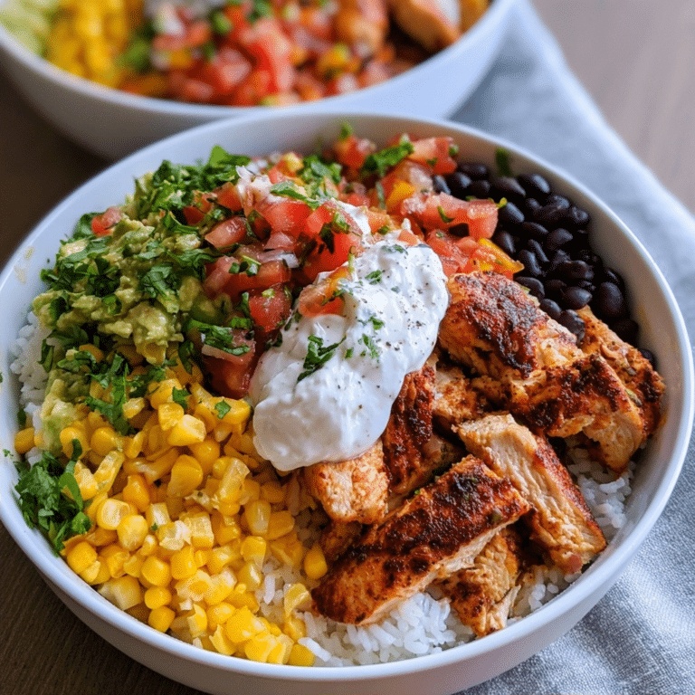 High Protein Chicken Burrito Bowl | Easy Healthy Lunch Recipe