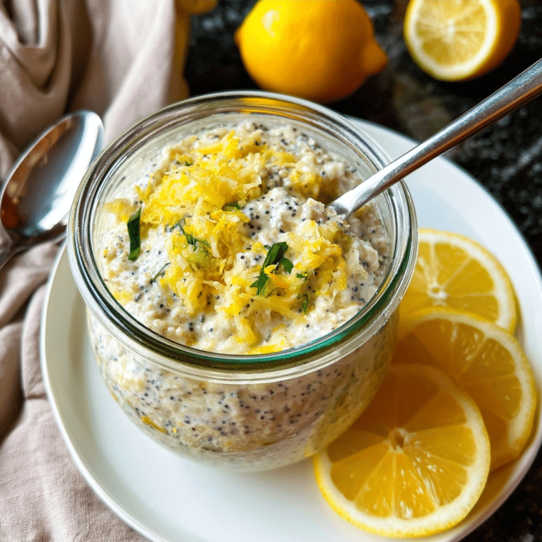Lemon Poppy Seed Overnight Oats | Spring Meal Prep