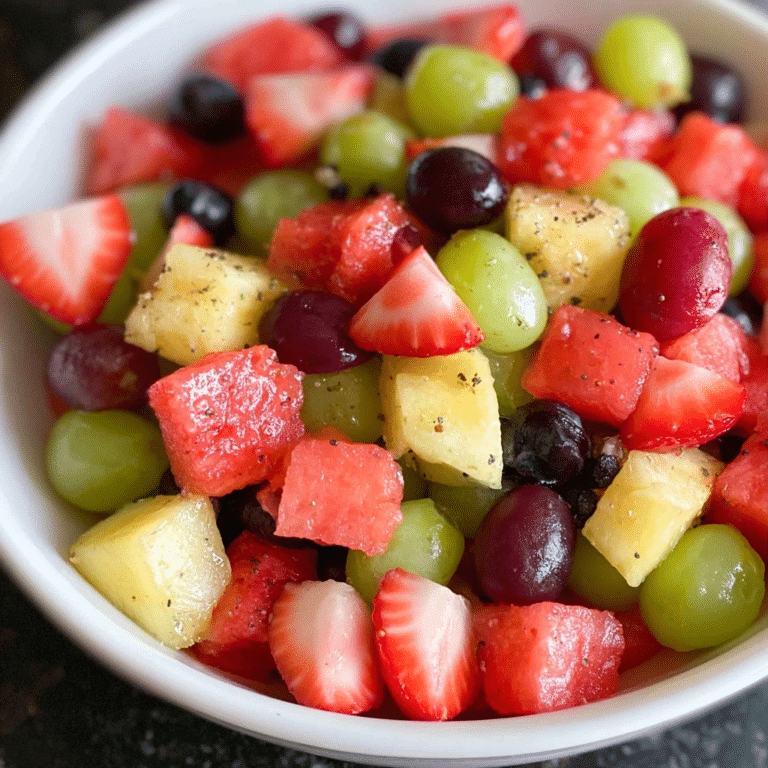 Low-Calorie Fruit Bowl Inspo: Watermelon & Grapes
