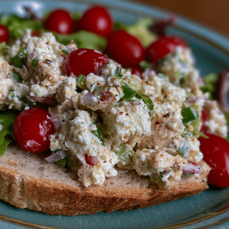 High-Protein Cottage Cheese Chicken Salad (Easy Healthy Lunch)