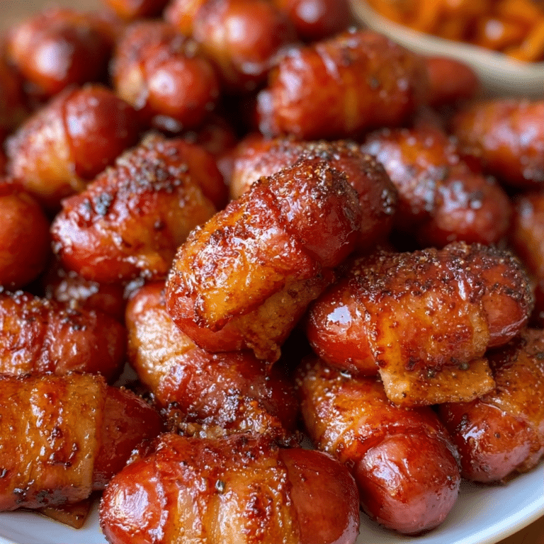 Brown Sugar Beef-Wrapped Sausages – Easy Game Day Appetizer