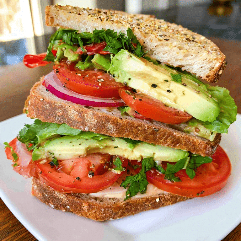 Healthy Avocado Tomato Sourdough Sandwich – Fresh Lunch Idea