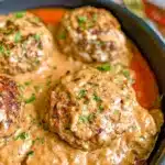 Easy Keto Feta Burgers with Tomato Cream Sauce | Low Carb Dinner
