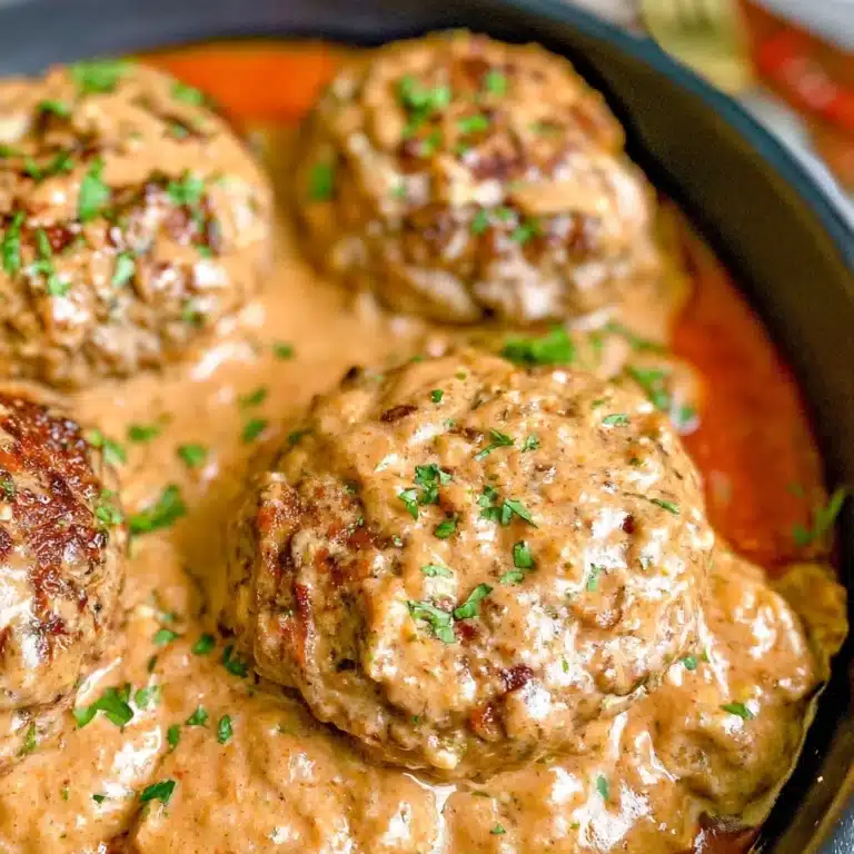 Easy Keto Feta Burgers with Tomato Cream Sauce | Low Carb Dinner