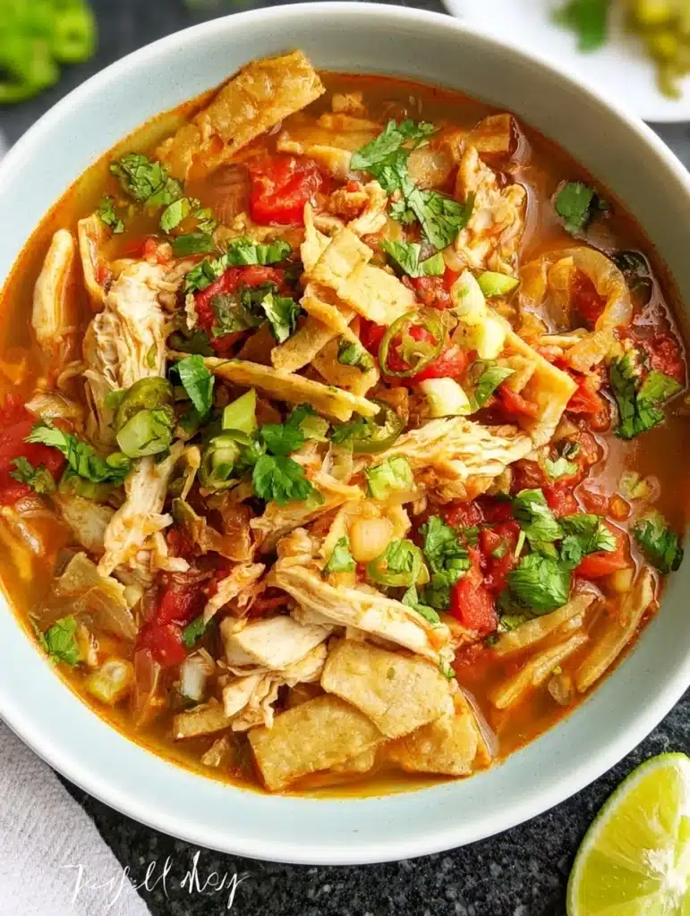 Keto Chicken Tortilla Soup – Easy Low Carb Chicken Soup Recipe